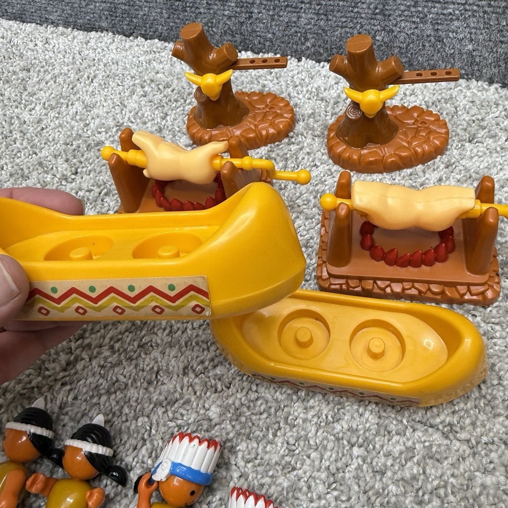 Vintage Playskool Lil' Playmates figures horses natives boats grills huge lot - Picture 12 of 16